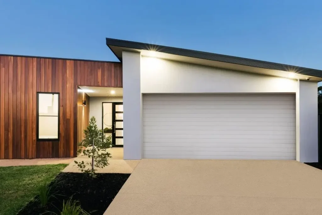 coloured concrete finish on a driveway
