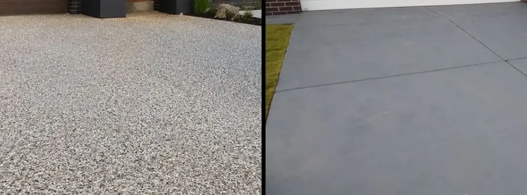 Exposed Aggregate vs Plain Concrete Driveways
