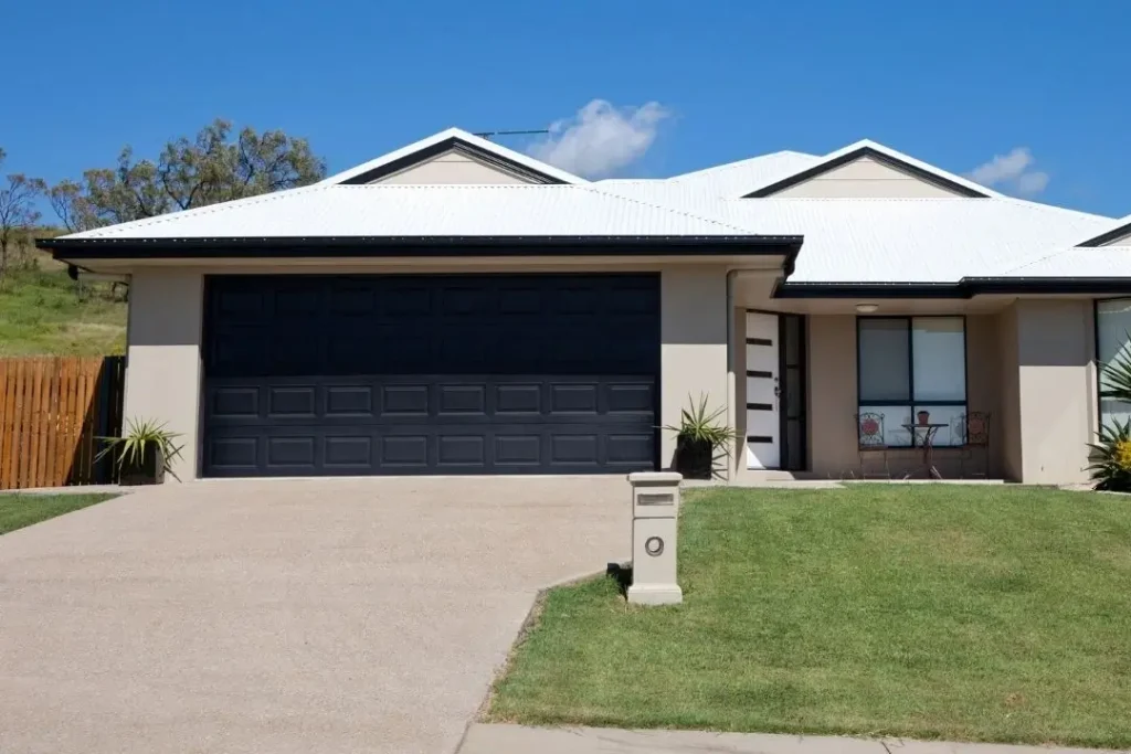 plain concrete driveway of a home