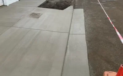 Plain Concrete Driveway Crossover and Footpath Torquay